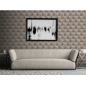 Papeldecor|Wallpaper geometric yellow brown and black|Wallpaper