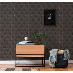 Rasch|Papel pintado lino marrón teja y dorado sofisticado|Papel Pintado 2