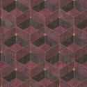 Papeldecor|Wallpaper geometric modern violet and gold|Wallpaper