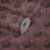 Papeldecor|Wallpaper geometric modern violet and gold|Wallpaper