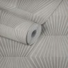 Papeldecor|Papier peint moderne formes 3D brun-gris métallisé|Papier Peint