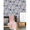 As Creation|Tapete wilder blauer Blumenmuster|Tapeten