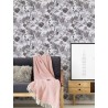 As Creation|Papier Peint floral avec motif de fleurs en noir et blanc|Papier Peint