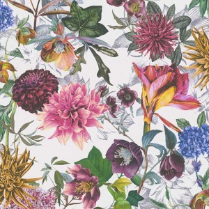 As Creation|Wallpaper with pink and violet floral print|Wallpaper