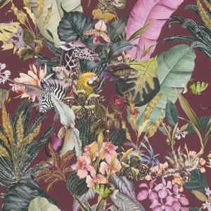 Caselio|Papier peint Art Déco vert avec étoiles dorées|Papier Peint