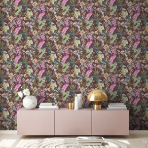 Caselio|Papier peint Art Déco vert avec étoiles dorées|Papier Peint 2