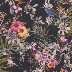 Borastapeter|Tapete grau Gitter floral|Tapeten