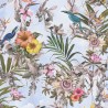 As Creation|Tropical floral Wallpaper with exotic birds, blue|Wallpaper