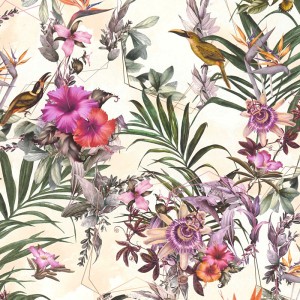 Casadeco|Art Deco wallpaper with metallic green cabaret fans|Wallpaper