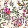 As Creation|Papier Peint fleurs et oiseaux exotiques multicolores|Papier Peint
