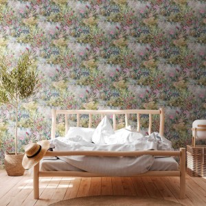Papeldecor|Children's wallpaper flowers pastel green|Wallpaper 2