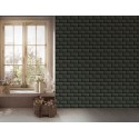 As Creation|Papel Pintado emulando azulejos de baño gris oscuro|Papel Pintado