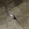 As Creation|Tapete geometrisch metallisiert in Braun und Gold|Tapeten