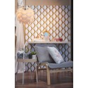 As Creation|Wallpaper 3D gray and metallic gold retro style|Retro