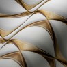As Creation|Tapete 3D in Grau und Metallic-Gold im Retro-Stil|Retro