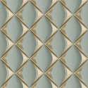 As Creation|Modern 3D effect Wallpaper in metallic green and gold|Retro