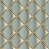 As Creation|Modern 3D effect Wallpaper in metallic green and gold|Retro