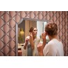 As Creation|Wallpaper modern retro style in pink and metallic silver|Retro