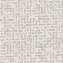As Creation|Modern wallpaper with a white and metallic gray labyrinth design|Wallpaper