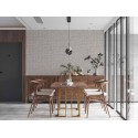 As Creation|Modern wallpaper with a white and metallic gray labyrinth design|Wallpaper