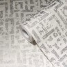 As Creation|Papel Pintado moderno laberinto blanco y gris metalizado|Papel Pintado