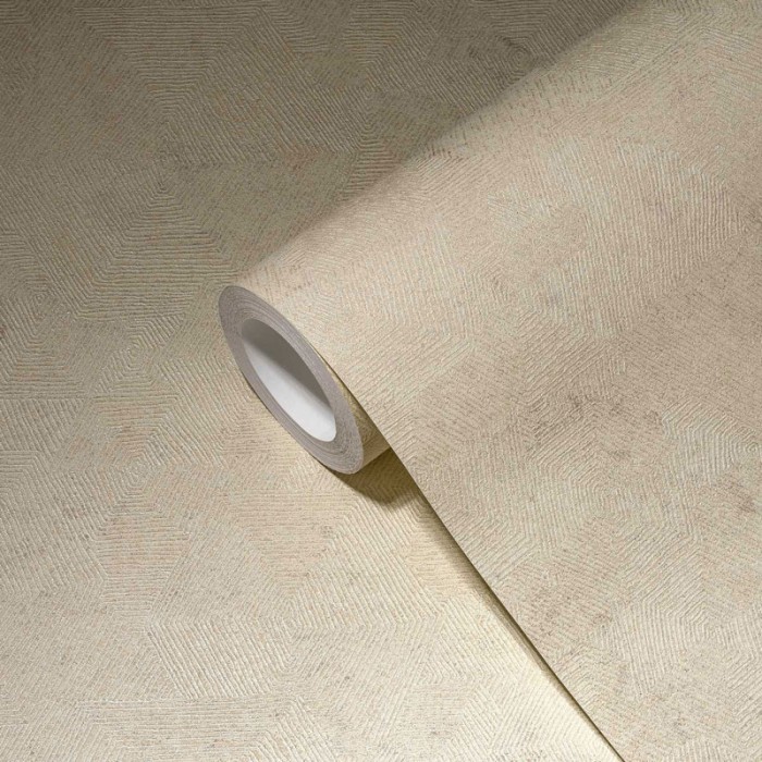 Papel Pintado étnico formas geométricas beige - As Creation My Home My Spa 386982