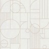 As Creation|Papel Pintado moderno estilo Art Deco blanco y dorado|Papel Pintado