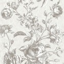As Creation|Tapete Vintage-Rosen in Weiß und Grau|Tapeten
