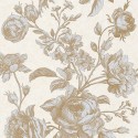 As Creation|Papier Peint floral vintage avec des roses en doré|Papier Peint
