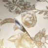 As Creation|Papel Pintado floral vintage con rosas en dorado|Papel Pintado