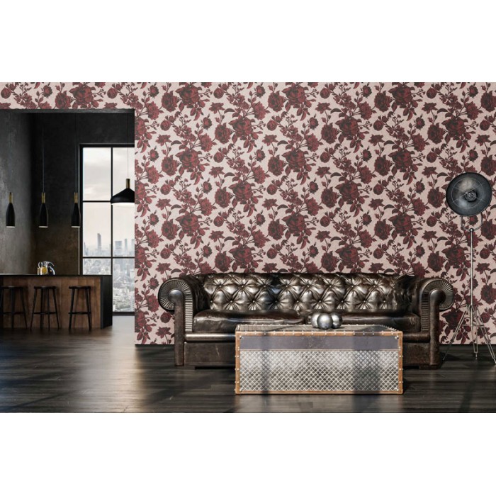 As Creation|Wallpaper vintage red roses|Wallpaper