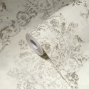 As Creation|Wallpaper cream white damask with medallions|Wallpaper