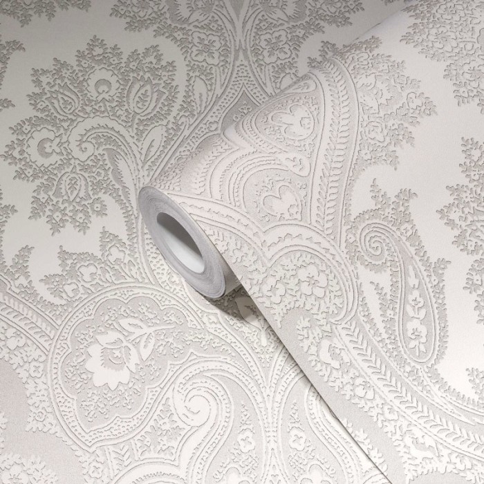 As Creation|Ornamental wallpaper in a bohemian style with light tones|Wallpaper