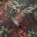 As Creation|Wallpaper floral with red roses and tulips|Vintage Flowers