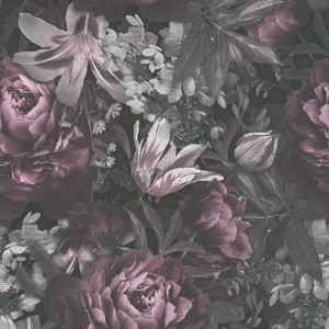 As Creation|Wallpaper floral with red roses and tulips|Vintage Flowers