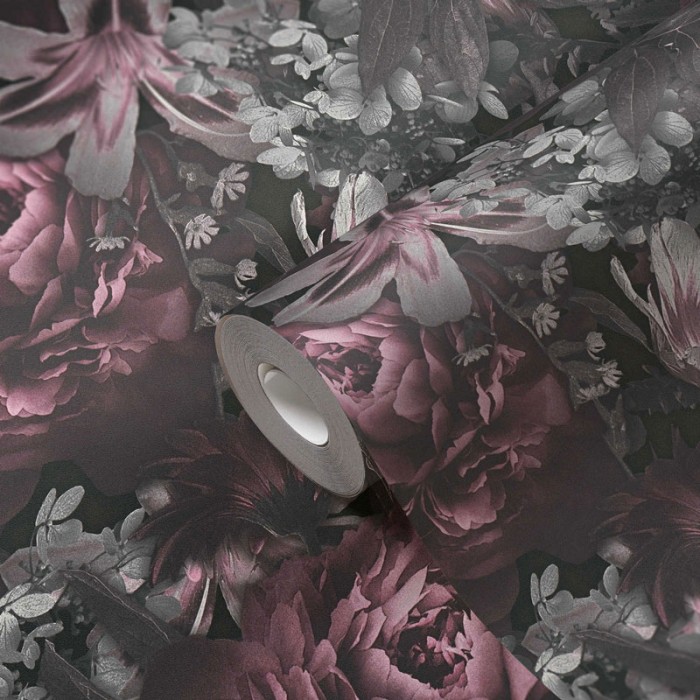 As Creation|Papier Peint floral avec des roses et des tulipes|Fleursl Vintage