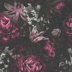 As Creation|Wallpaper floral with red roses and tulips|Vintage Flowers