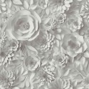 Papel Pintado floral blanco efecto 3D - As Creation Pintwalls 387181
