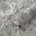 As Creation|Papier Peint floral blanc effet 3D|Effet 3D