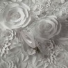 As Creation|Tapete weiße Blumen mit 3D-Effekt|3D-Effekt