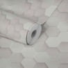 As Creation|3D white honeycomb-shaped geometric Wallpaper|3D Effect