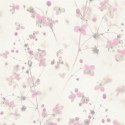 As Creation|Tapete mit kleinen rosa und grauen Blumen|Romantisch