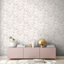 As Creation|Papier Peint petites fleurs roses et grises|Romantique