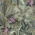 As Creation|Wallpaper jungle with tropical plants and birds|Tropical