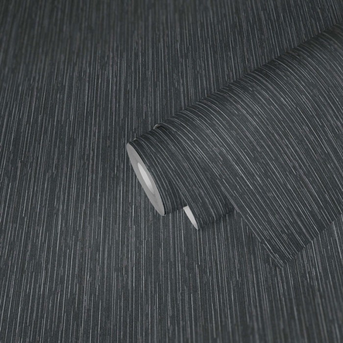Architects Paper|Anthracite wallpaper with silver striped details|Wallpaper