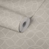 Architects Paper|Papier peint cercles entrelacés beige et blanc brillant|Papier Peint