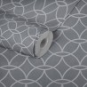 Papel pintado moderno de círculos gris efecto brillo - Architects Paper Villa 375645