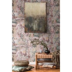 Casadeco|Figurative wallpaper with pastel tone people, vintage style|Figurative 2