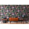 Papeldecor|Papier Peint fleurs luxuriantes fond noir|Papier Peint
