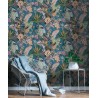 Papeldecor|Wallpaper jungle animals teal green|Wallpaper